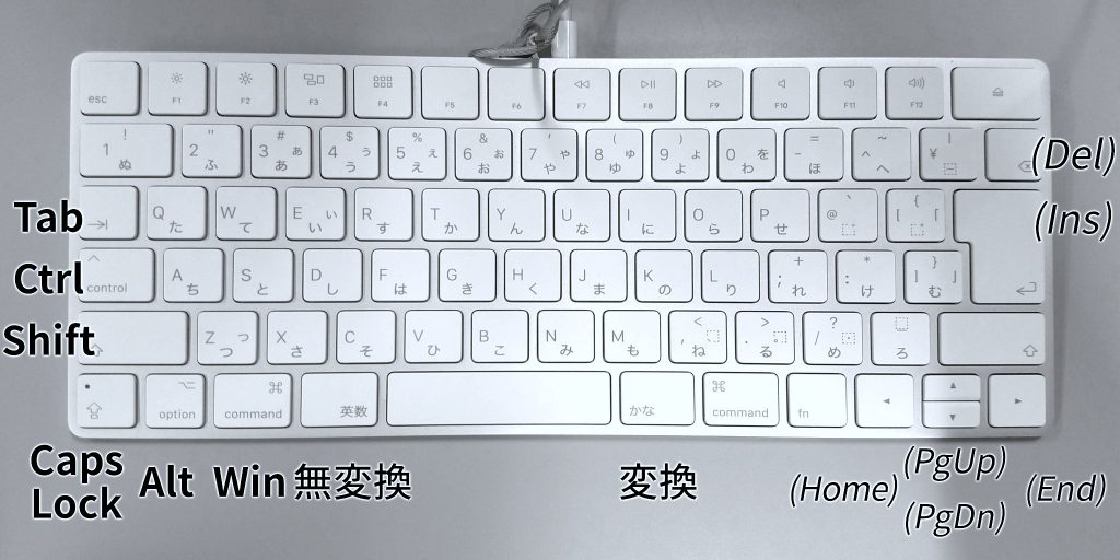 Magic Keyboard Windows 対応図